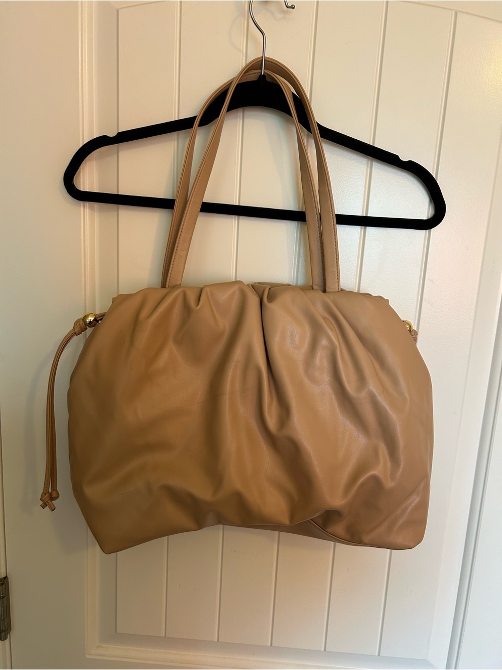 Victoria's Secret Tan Gathered Shoulder Tote